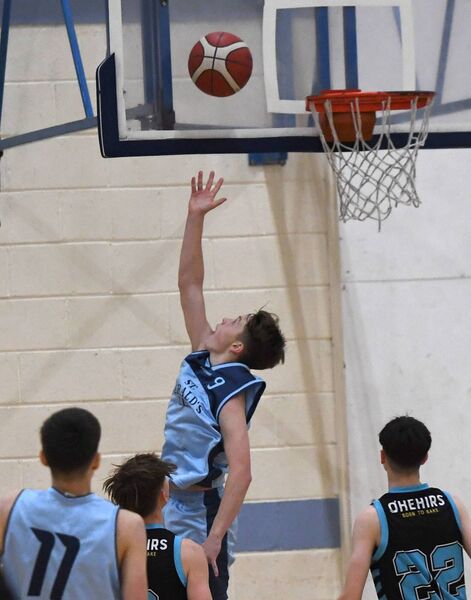Jack Hose of St Gerald’s finds the basket during his side's home clash with Summerhill College of Sligo. Picture: David Farrell Photography Jack Hose of St Gerald’s finds the basket during his side's home clash with Summerhill College of Sligo. Picture: David Farrell Photography