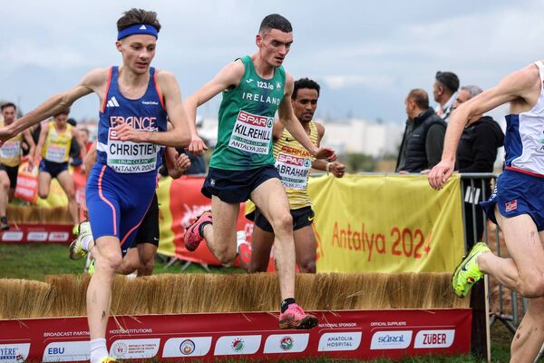 Keelan Kilrehill of Moy Valley AC competing in the senior men's race. Keelan Kilrehill of Moy Valley AC competing in the senior men's race.