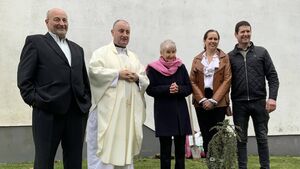 Local Notes: Tree planted in honour of retirement of Canon James Quinn after 26 years administering to Taugheen community. Local Notes: Tree planted in honour of retirement of Canon James Quinn after 26 years administering to Taugheen community.
