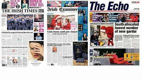 What the papers say: Saturday's front pages