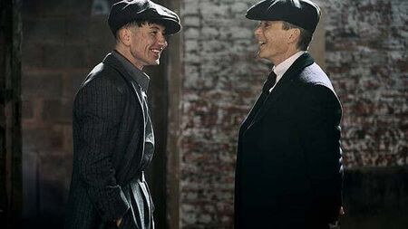 Barry Keoghan and Cillian Murphy jubilant as they wrap Peaky Blinders movie