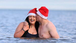 Couple who met at Helen’s Bay charity swim return for another festive dip Couple who met at Helen’s Bay charity swim return for another festive dip