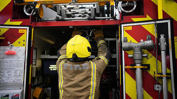 Emergency services deal with fire on a ship at the Port of Cork