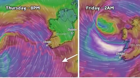 WATCH: Storm Éowyn tracks towards Mayo with destructive gusts predicted