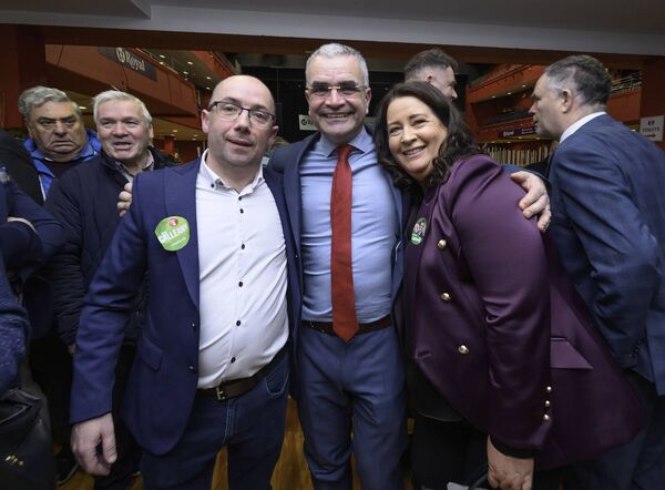 Dara Calleary is pictured with his parliamentary assistants Liam Henry and Angie O'Hara at the count centre in the TF Royal Theatre in Castlebar last November after he was re-elected to Dáil Éireann. Picture: Michael McLaughlin Dara Calleary is pictured with his parliamentary assistants Liam Henry and Angie O'Hara at the count centre in the TF Royal Theatre in Castlebar last November after he was re-elected to Dáil Éireann. Picture: Michael McLaughlin