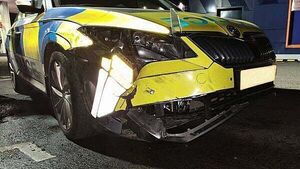 Two police officers injured after car rammed in Newry Two police officers injured after car rammed in Newry
