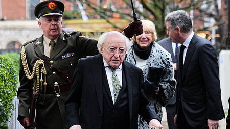 Protesters removed as President Higgins addresses Holocaust memorial event