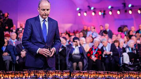 Micheál Martin attends commemoration to mark the liberation of Auschwitz-Birkenau