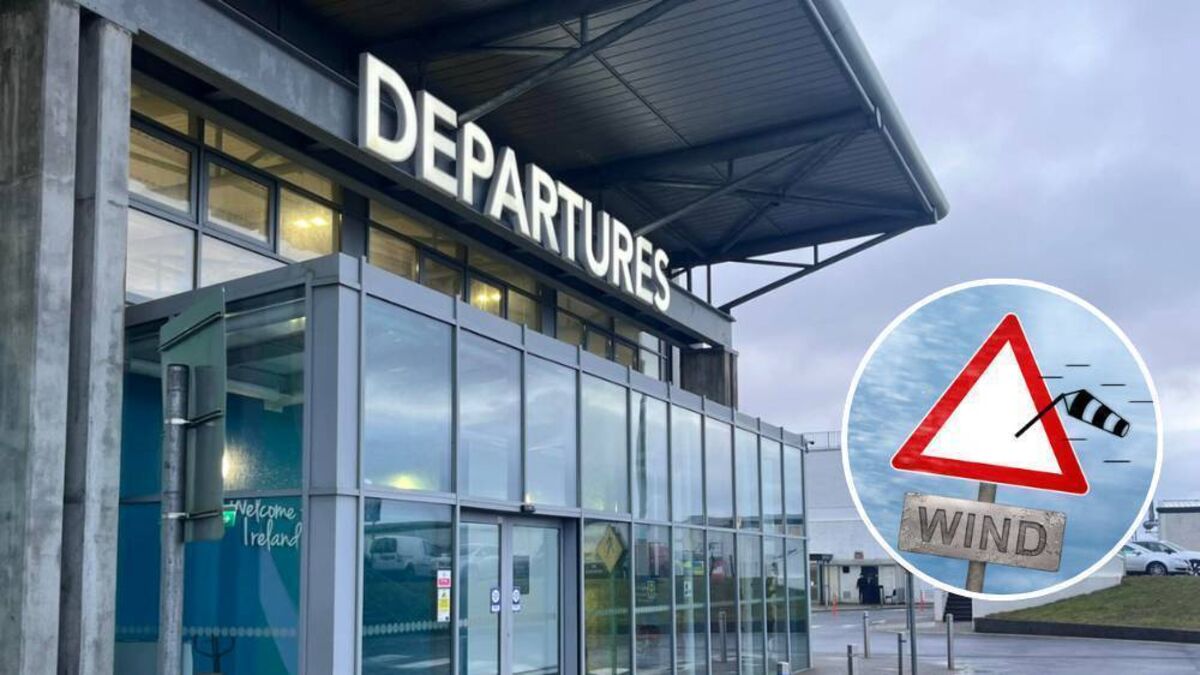 Ireland West Airport Knock hits record winds during Storm Éowyn