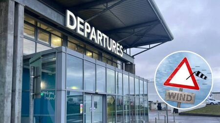 Ireland West Airport Knock hits record winds during Storm Éowyn