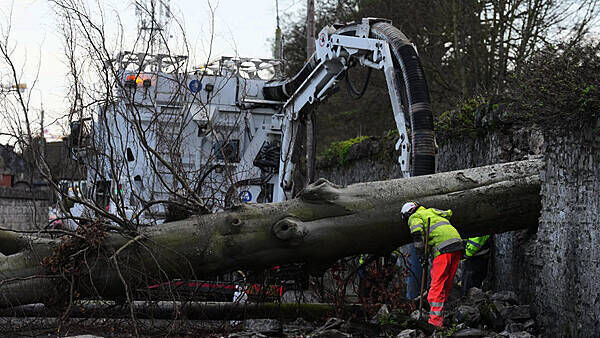 56,000 homes and businesses still without power and 460 without water