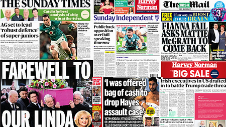 What the papers say: Sunday's front pages