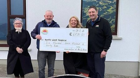 Local Notes: Enniscrone Golf Society present cheque to North West Hospice.