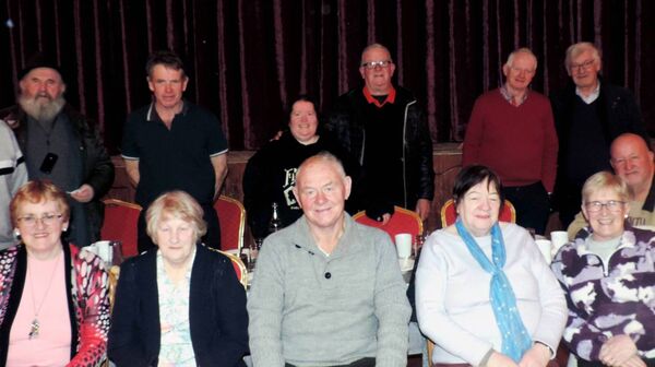 At Kilmovee Heritage Night were back l/r Michael Jennings, Paddy Joe Tighe, Ray McGeever, Eilish and Michael Griffin, Joe Neary and Brian Bolton. Front l/r Connie Gildea, Margaret Waters, Michael Jordan, Geraldine Seery, Ann Marie Rooney, and Sean O'Brien. Pic James Hunt Photography. At Kilmovee Heritage Night were back l/r Michael Jennings, Paddy Joe Tighe, Ray McGeever, Eilish and Michael Griffin, Joe Neary and Brian Bolton. Front l/r Connie Gildea, Margaret Waters, Michael Jordan, Geraldine Seery, Ann Marie Rooney, and Sean O'Brien. Pic James Hunt Photography.