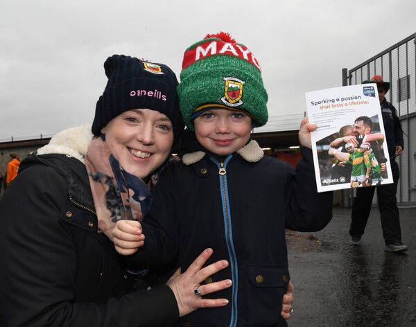 Lisa and Oisin Corish from Balla were supporting Mayo against Tyrone. 