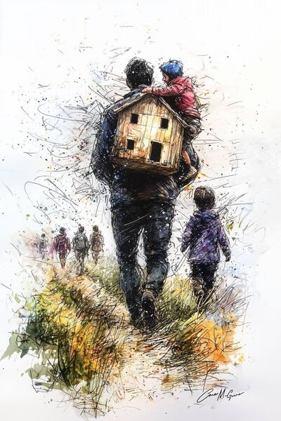 When refugees receive accommodation while Irish citizens remain homeless, activists exploit the resulting resentment. Illustration: Conor McGuire When refugees receive accommodation while Irish citizens remain homeless, activists exploit the resulting resentment. Illustration: Conor McGuire