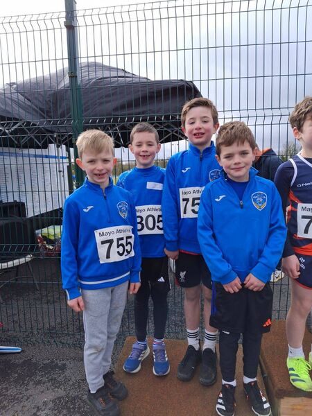 The U9 boys relay team from Claremorris AC. The U9 boys relay team from Claremorris AC.