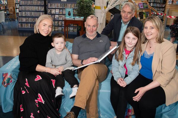Pictured at the Ireland Reads Day event at Ballina Library were, from left: Mayo Co Council Director of Services Joanne Grehan, Tom Rowley, Jay Ryan, County Librarian Austin Vaughan, Saoirse Donoghue and Senior Executive Librarian Emer Donoghue. Picture: Alison Laredo Pictured at the Ireland Reads Day event at Ballina Library were, from left: Mayo Co Council Director of Services Joanne Grehan, Tom Rowley, Jay Ryan, County Librarian Austin Vaughan, Saoirse Donoghue and Senior Executive Librarian Emer Donoghue. Picture: Alison Laredo