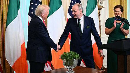 'I love the Irish': Trump receives bowl of shamrock from Taoiseach