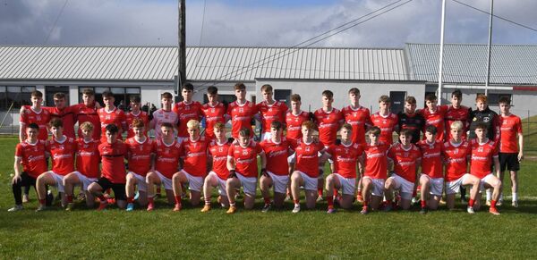 The St Colman's College team pictured before their semi-final win against Coláiste Mhuire of Mullingar, played at Woodmount in Co Roscommon. The Claremorris school now visits Croke Park next Monday trying to become the first Mayo winners of the Hogan Cup since their own school triumphed in 1977.	Picture: David Farrell Photography