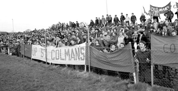 Supporters of St Colman's College packing the terrace at Tuam Stadium during the 1981 Connacht Colleges SFC final against St Jarlath's College, which the Claremorris side won 0-6 to 0-5.