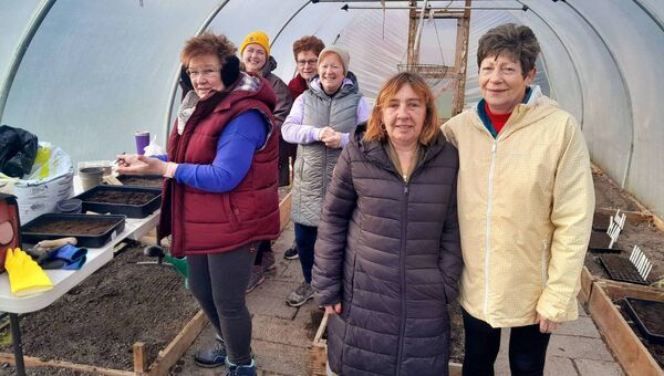 The hardworking volunteers from the Charlestown Organic Community Garden are preparing for the new season. The hardworking volunteers from the Charlestown Organic Community Garden are preparing for the new season.