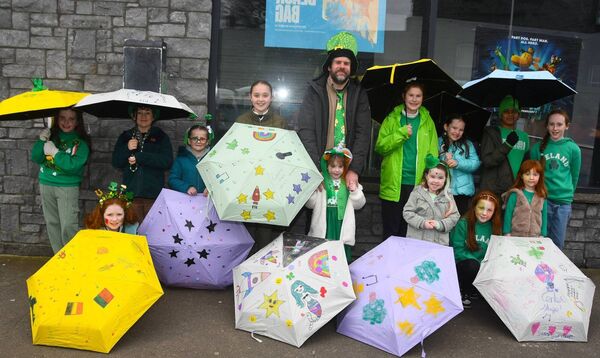 Members of Centre Stage Vocal Academy at the St Patrick's Day Parade in Ballina.	 Picture: John O'Grady