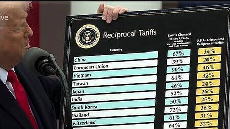 US imposes 20% tariffs on EU imports as Trump unveils his plans