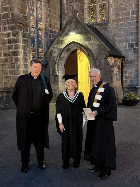 Most Rev Francis Duffy, Archbishop of Tuam and Apostolic Administrator of Killala; Helen Murphy, Administrator, Newman Institute, Ballina and Most Rev John Fleming, Bishop Emeritus of Killala. 	 	Picture: Sinead Mallee