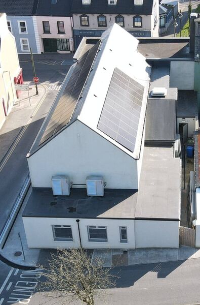 The new solar panels on the Community Hall in Ballyhaunis. The new solar panels on the Community Hall in Ballyhaunis.