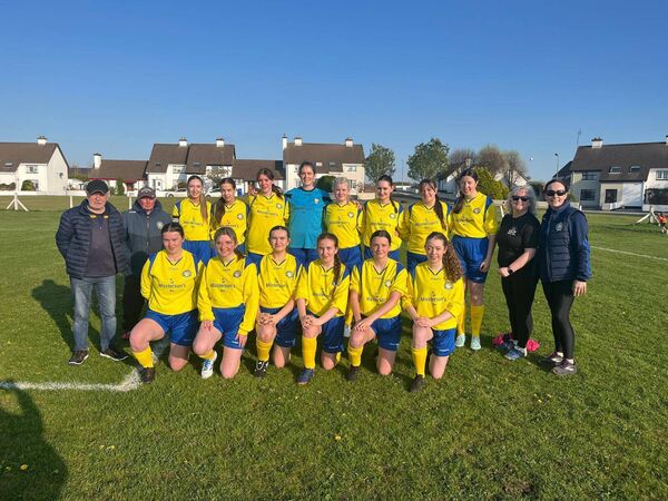 Achill Rovers women's team who made their debut in the Mayo Women's League last Friday evening versus Crossmolina. 