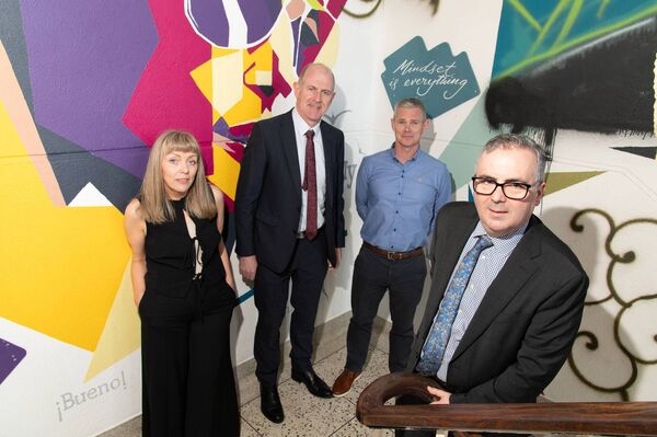 Geraldine Doherty, Acting Coordinator, Youthreach Kiltimagh; Tom Grady, Chief Executive, Mayo Sligo Leitrim Educational Training Board; Adrian Mangan, teacher and Peter Egan, Director of Further Education and Training, at the official opening of the new wellness garden at Youthreach Kiltimagh. Picture: Alison Laredo Geraldine Doherty, Acting Coordinator, Youthreach Kiltimagh; Tom Grady, Chief Executive, Mayo Sligo Leitrim Educational Training Board; Adrian Mangan, teacher and Peter Egan, Director of Further Education and Training, at the official opening of the new wellness garden at Youthreach Kiltimagh. Picture: Alison Laredo