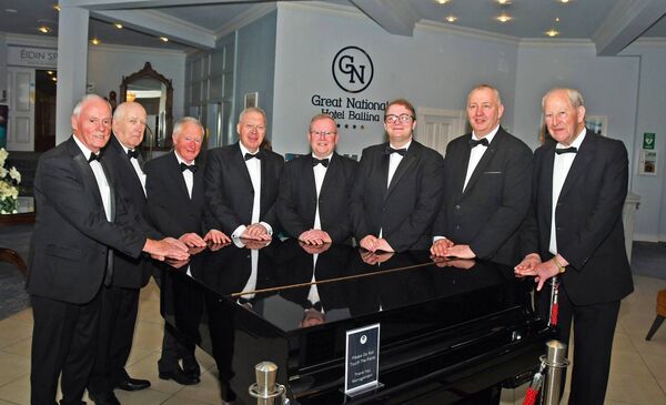 Moy Singers presented ''Magic of the Musicals' at the Great National Hotel earlier this month. Pictured, from left, are Tommy Reidy, Billy Heffron, David Hurst, Kevin O'Boyle, Gerry Duffy, Michael McGowan, Ronan Fox and Cathal Prior. 	Picture: John O'Grady