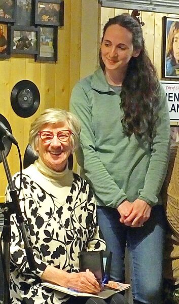 Patti McNicholas, who was an early Pen &amp; Ink member, and Michelle Stenson, Pen &amp; Ink member.