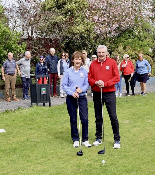 Pictured at the recent Captains’ Drive-off at Ballina Golf Club were Lady Captain, Ann Cawley and Gents Captain, Michael Brady. 