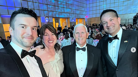 Leo Varadkar meets Mike Pence after he receives award for January 6th actions