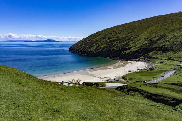 The beautiful Keem Beach at Achill Island, in Co. Mayo, Ireland.