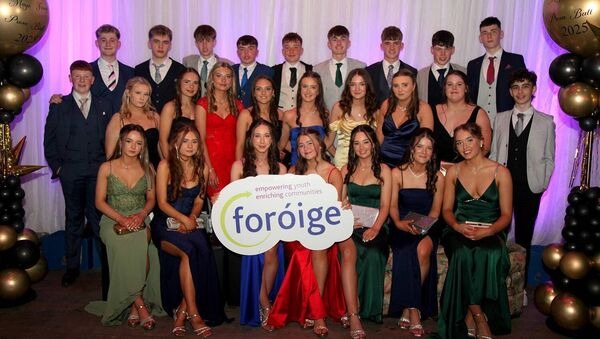 Members of Kilmovee Foróige Club are pictured at the Mayo Foróige Prom Ball 2025, held at the Castlecourt Hotel in Westport. Picture: Trish Forde Members of Kilmovee Foróige Club are pictured at the Mayo Foróige Prom Ball 2025, held at the Castlecourt Hotel in Westport. Picture: Trish Forde