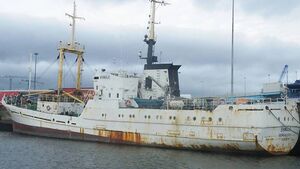 Sunken ship has broken into three pieces