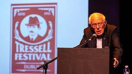 Bernie Sanders uses Dublin speech to urge workers to prevail in ‘war with oligarchy’