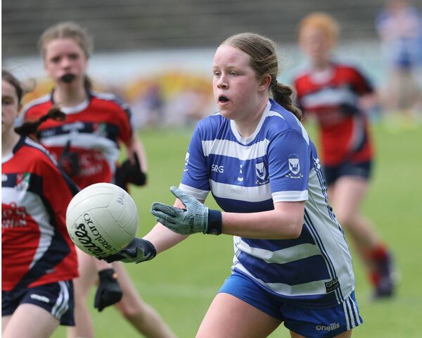 Breaffy's Clodagh Fitzgerald on the attack in last Friday's final in MacHale Park.
