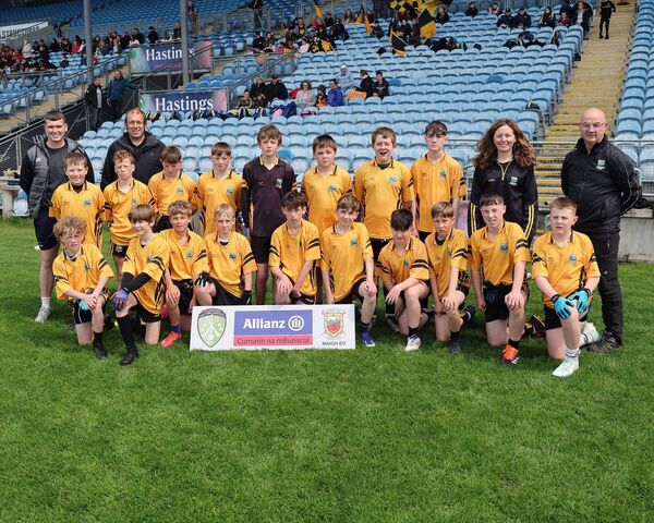 The Louisburgh NS who came up a very strong opponent in Gaelscoil Uileog De Búrca in their Cumann na mBunscol final in MacHale Park last Tuesday.