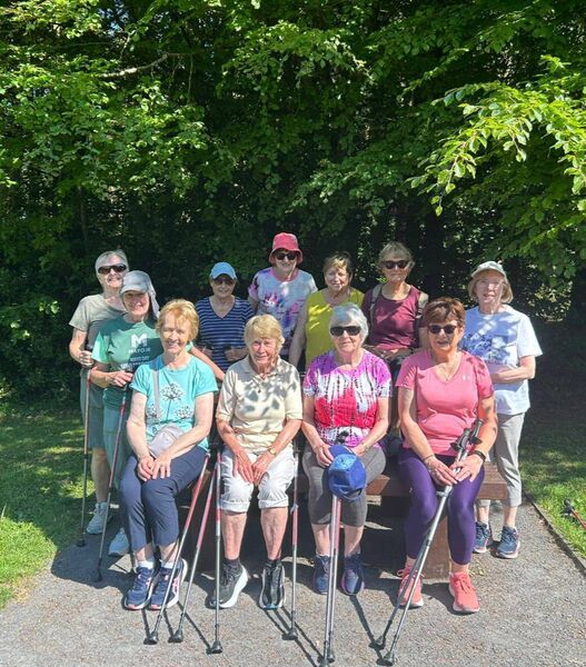 A group of glamorous ladies from Ballyglass Active Age group enjoying the woods in Moorehall during the recent warm weather. A group of glamorous ladies from Ballyglass Active Age group enjoying the woods in Moorehall during the recent warm weather.