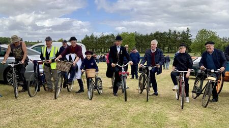 Local Notes: Cyclists at Ballyglass Vintage Day.