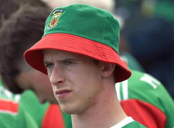 A disappointed Mayo fan at the final whistle.