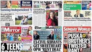 What the papers say: Sunday's front pages
