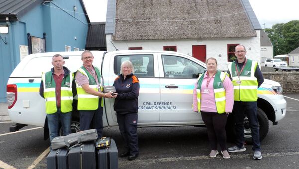 At Kilmovee Civil Defence meeting recently in Kilmovee Village were; Kevin Duffy, CFR Kilmovee; Gerry Regan, Emeregency Medical Technician and co-ordinator Kilmovee Civil Defence; Mary Stephenson, volunteer with Roscommon Civil Defence and is also an Emergency Medical Technician, Mary Regan CFR, Kilmovee; and Jeremy Concannon CFR Kilmovee volunteers. Not in picture Tommy Horan CFR ,Tara Towey CFR, Aoife Duffy CFR all Kilmovee 