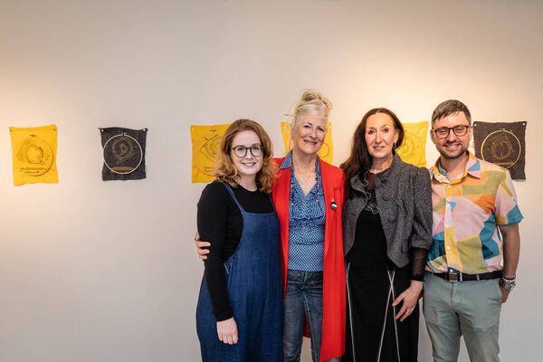 Fiona Mulholland with members of the Visual Art Gallery Selection Committee: Joanna Hopkins, Alice Maher, and Brian Gerard Duffy.	 Picture: Flávia Renó Monteiro