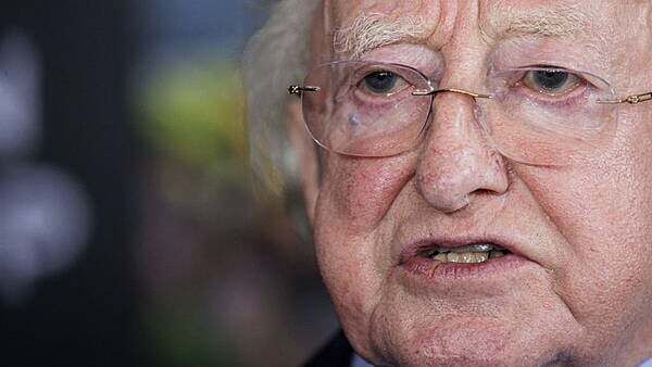 Michael D Higgins lays wreath to mark National Day of Commemoration