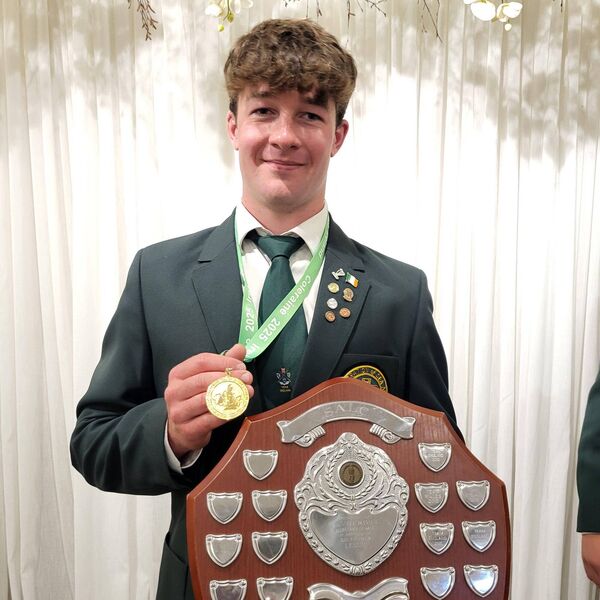 Billy Gilvarry from Killala displays his wares after winning gold at the SALC Home Nations.
